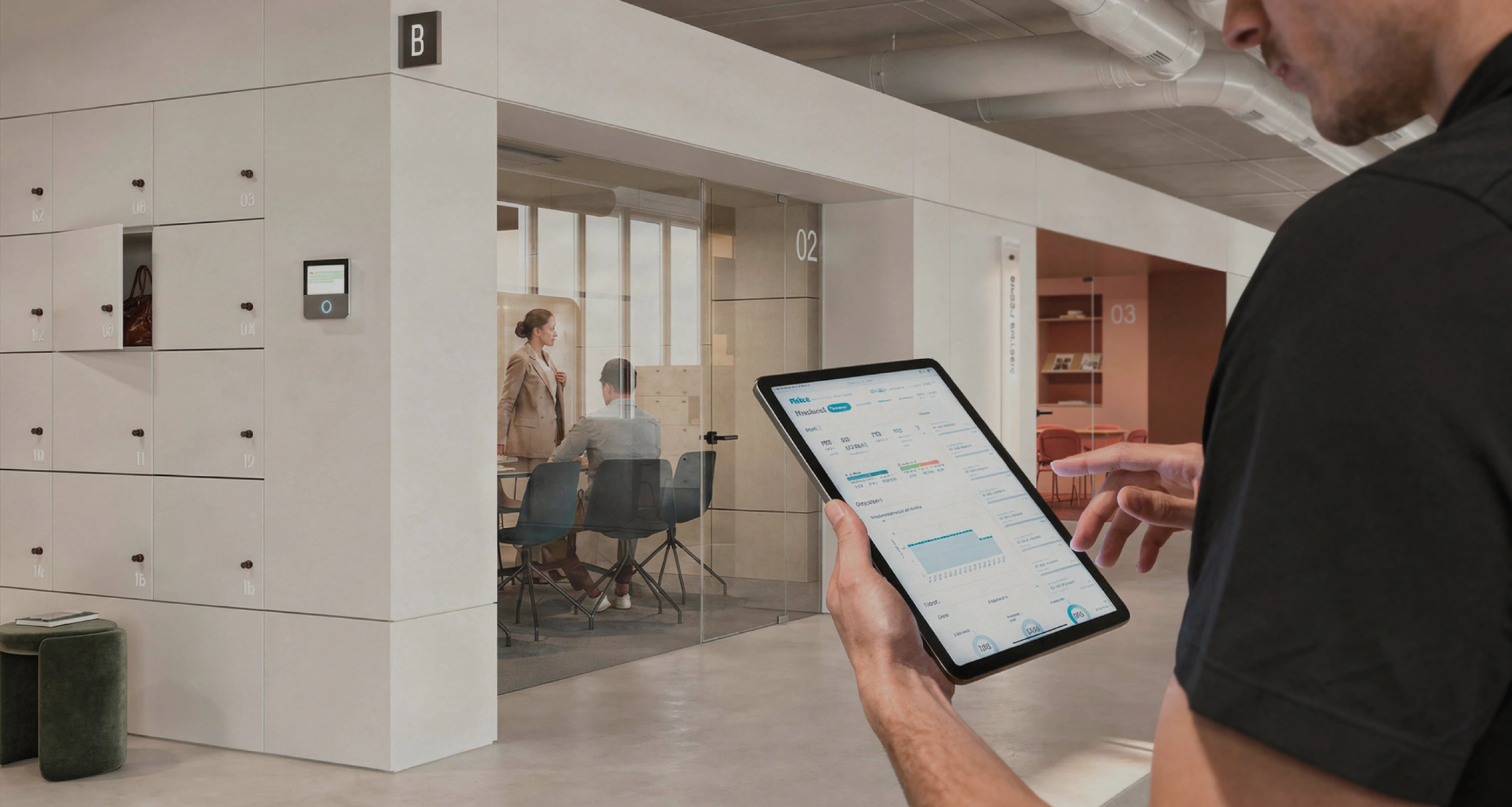 OTS 40 Batteryless Smart locker management from anywhere